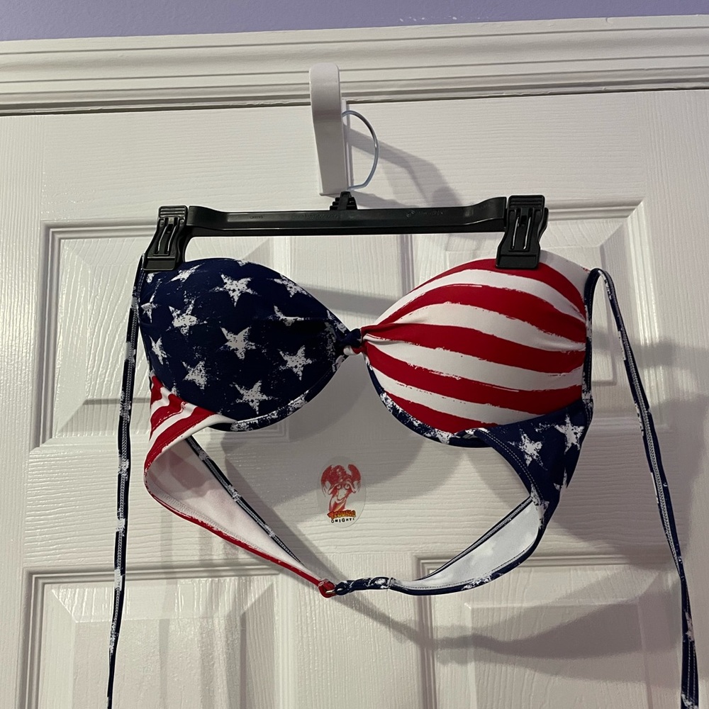 American flag bikini top